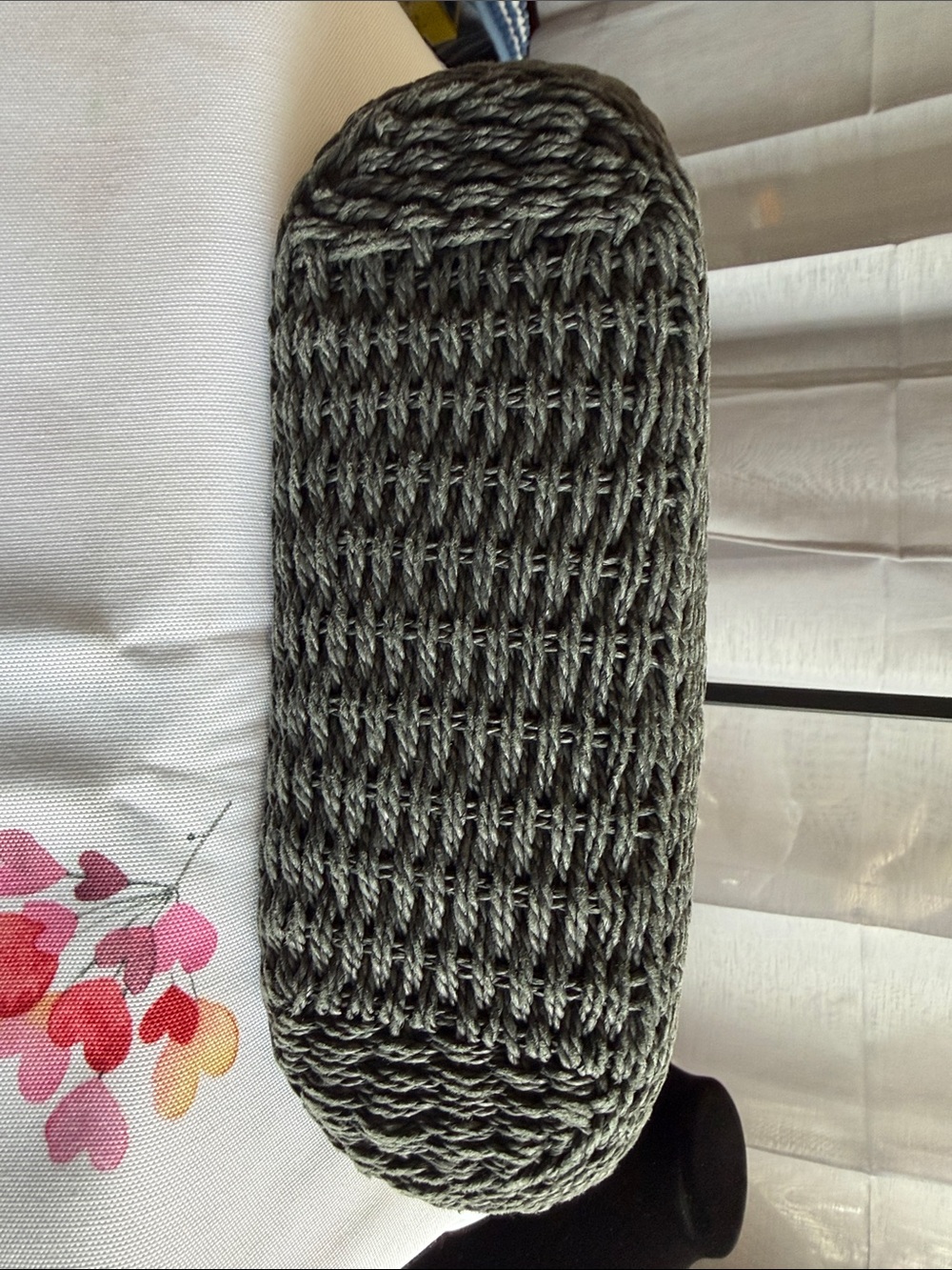 Brighton Black and Natural Braided Straw Shoulder Bag with Heart Charm - Picture 11 of 11